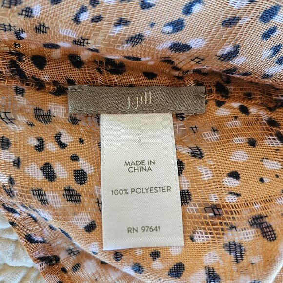 J. Jill Infinity Scarf - Burnish Brass Lively Dots - NWOT - Picture 5 of 10